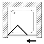 Paroi de douche à 2 portes pliantes, modèle New CEE de SAMO