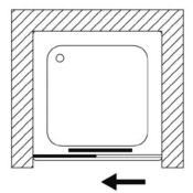 Paroi de douche à 1 porte coulissante sur 1 fixe Modèle Tempo de Huppe