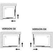 Paroi de douche à accès d'angle à 2 portes coulissantes  carré ou rectangle Modèle America  de Samo 