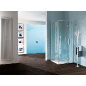 Ensemble Parois de douche Porte pivotante + panneau latéral Modèle ZENITH de Samo