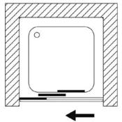 Paroi de douche à 2 panneaux coulissants  sur 1 fixe  Modèle AMERICA UP de SAMO