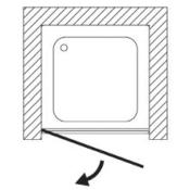 Paroi de douche à 1 porte pivotante 77-85 x 185 Modèle CEE de Samo