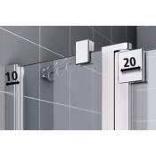 Paroi de douche à 1 porte pivotante avec élément fixe en ligne  Modèle Raya de Rothalux