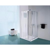 Paroi de douche à accès d'angle à 2 portes coulissantes  carré ou rectangle Modèle America  de Samo 