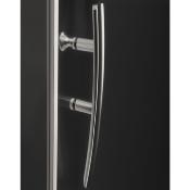 Ensemble Parois de douche Porte coulissante + panneau latéral Modèle Equi de Rothalux 140x90