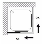 Accès d'angle à 2 portes coulissantes Modèle Acrux de Samo