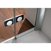 Ensemble Parois de douche Porte pivotante + panneau latéral Modèle ZENITH de Samo