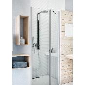 Paroi de douche à 1 porte pivotante avec élément fixe en ligne  Modèle EQUI 2 M de Rothalux