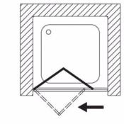 Paroi de douche à 2 panneaux pliants Modèle Acrux de Samo